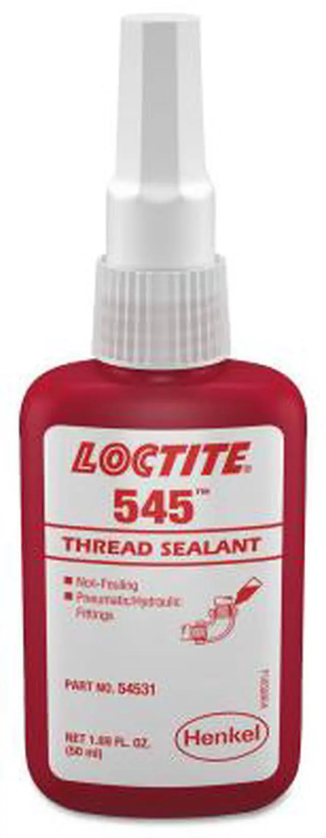 Alt view image 2 of 2 - 545™ Thread Sealant, Hydraulic/Pneumatic Fittings, 250 Ml Bottle, Purple