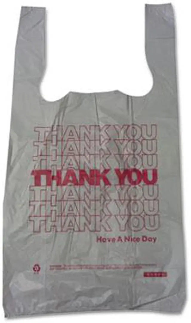 Alt view image 4 of 5 - Barnes Paper Company Thank You High-Density Shopping Bags 10w x 5d x 19h White