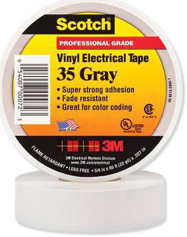 Alt view image 2 of 2 - 3M 10281 Scotch 35 Polyvinyl Chloride Color Coding Electrical Tape 20' 1/2" wide
