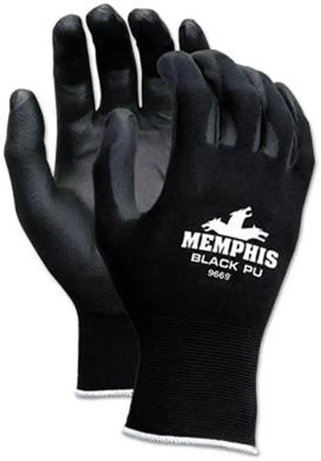 Alt view image 2 of 6 - 9669M BLK NYLON GLOVE MCR SAFETY