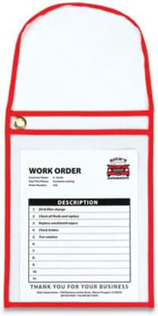 Alt view image 8 of 19 - C-Line Shop Ticket Holder w/ Strap 9"Wx12"H 15/BX Red 41924