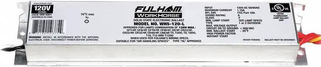 Alt view image 4 of 4 - Fulham 10375 - WH5-120-L Fulham WorkHorse 5 Ballast