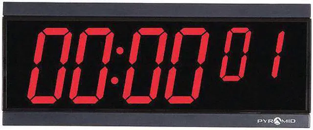 Alt view image 2 of 2 - ZORO SELECT 9D26BRCT 11-1/8" Digital Wireless Digital Timer Wall Clock, Black