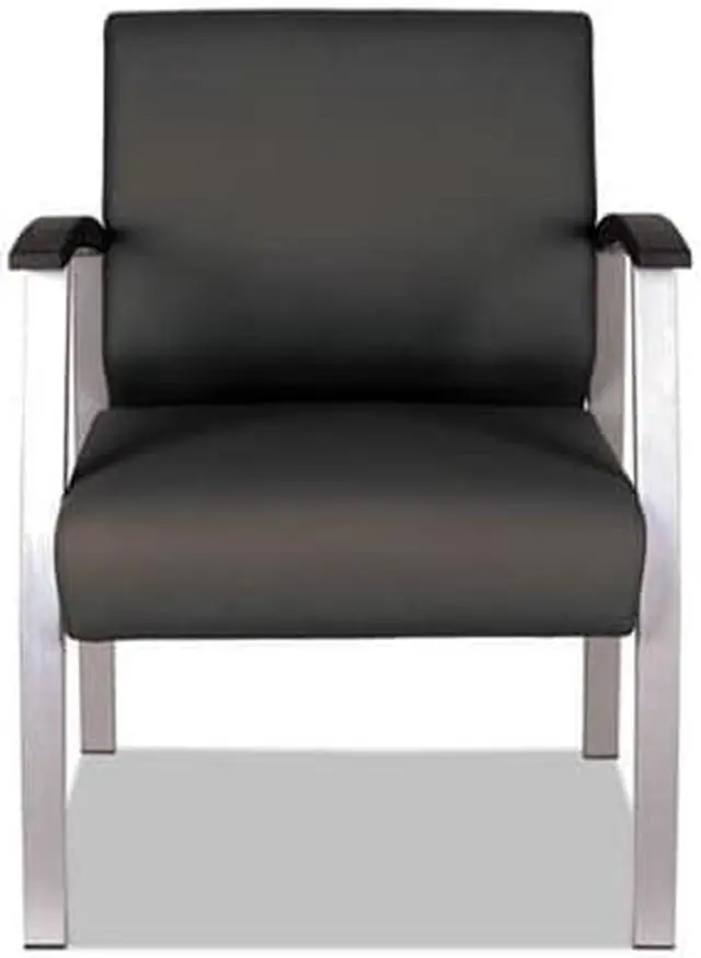 Alt view image 8 of 20 - Alera metaLounge Series Mid-Back Guest Chair, 21.85" x 23.62" x 17.71", Black