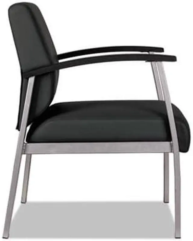 Alt view image 9 of 20 - Alera metaLounge Series Mid-Back Guest Chair, 21.85" x 23.62" x 17.71", Black