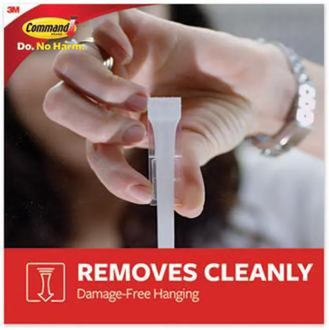 Alt view image 8 of 9 - 3M MMM17004 Jumbo Hooks- Adhesive- 1 Hook-4 Strips- 7-.50 lb Cap.- White