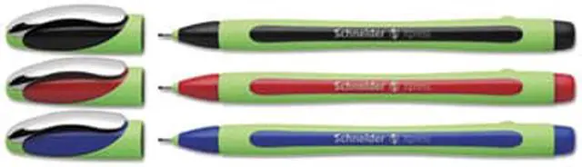 Alt view image 3 of 3 - Xpress Fineliner Porous Point Pen Stick Medium 0.8 mm Assorted Ink Colors Green Barrel 3/Pack 190093