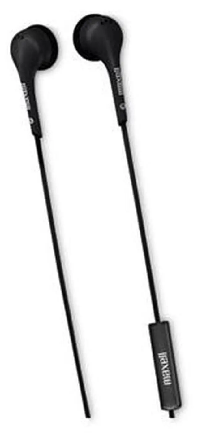 Alt view image 8 of 17 - Maxell EB125M Earbud with In-line Microphone Rubberized Ear Tip 6 Cord (199930)