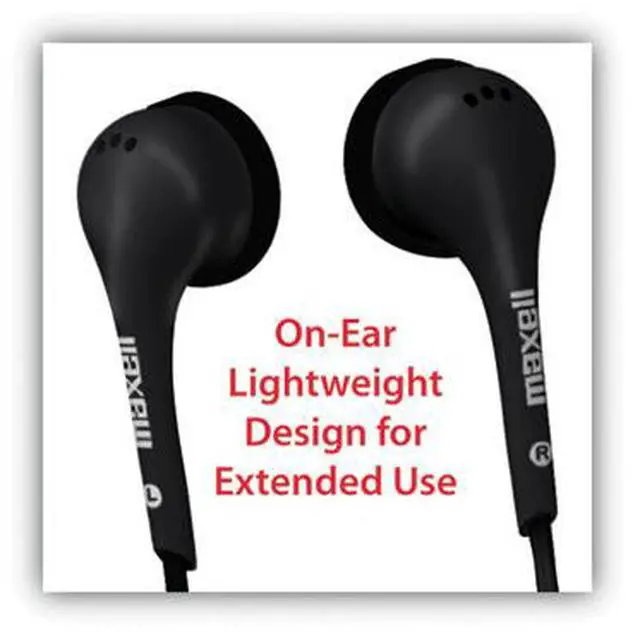 Alt view image 10 of 17 - Maxell EB125M Earbud with In-line Microphone Rubberized Ear Tip 6 Cord (199930)
