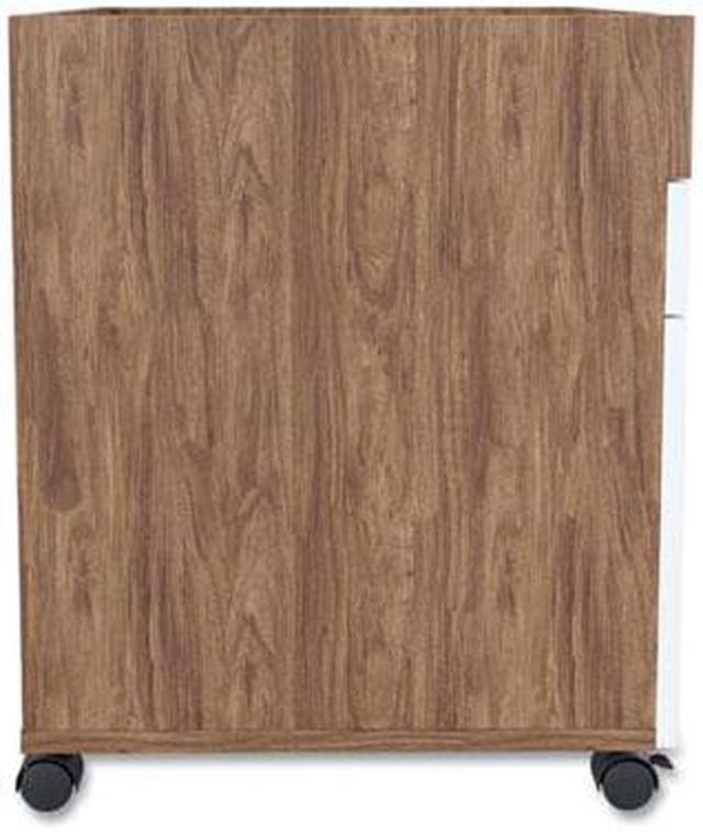Alt view image 4 of 7 - Essentials Two-Drawer Mobile File Cabinet 15.5x 21.2x24.2 White/Espresso UN56968