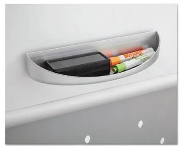 Alt view image 8 of 11 - Safco Rumba™ Whiteboard Screen Accessories Eraser Tray 12 1/4 x 2 1/4 Silver