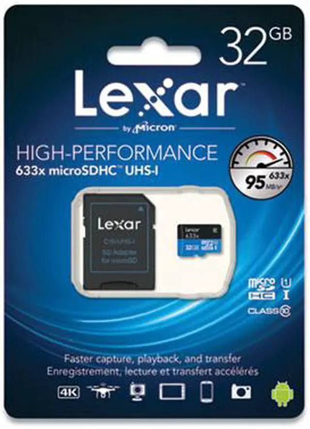 Alt view image 8 of 17 - Lexar High Performance 32 GB Class 10/UHS-I U1 microSDHC LSDMI32GBBNL633A