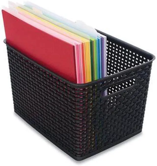 Alt view image 12 of 19 - Advantus SGS36006 Storage Studios Bin Weave Large Black