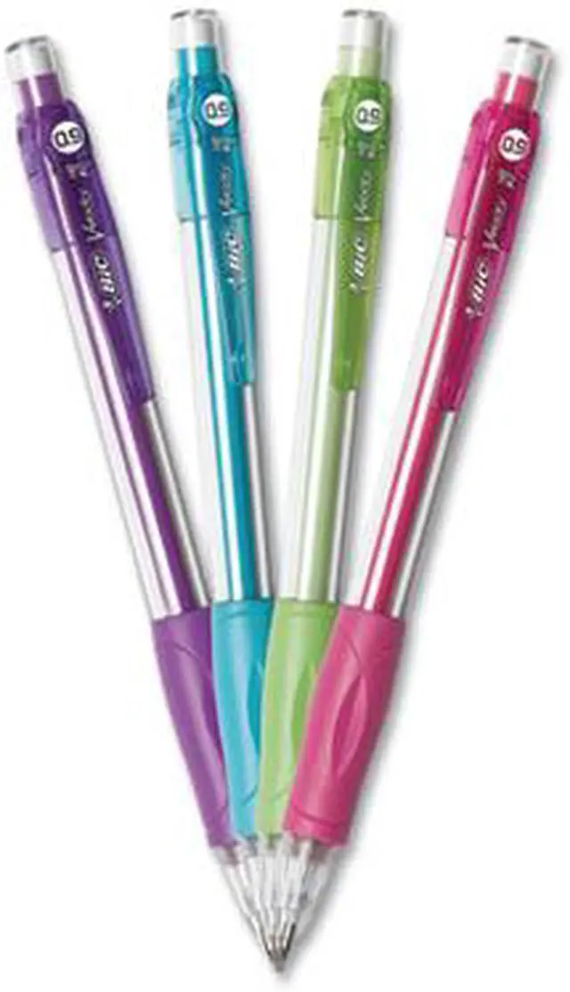 Alt view image 18 of 20 - Bic Mechanical Pencil Refillable Rubbergrip .9mm 5/PK Assorted MVP51