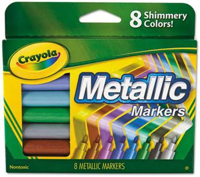 Alt view image 14 of 20 - Crayola Metallic Markers Assorted 8/Set 588628