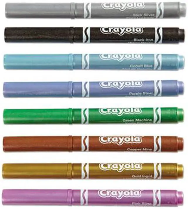 Alt view image 17 of 20 - Crayola Metallic Markers Assorted 8/Set 588628