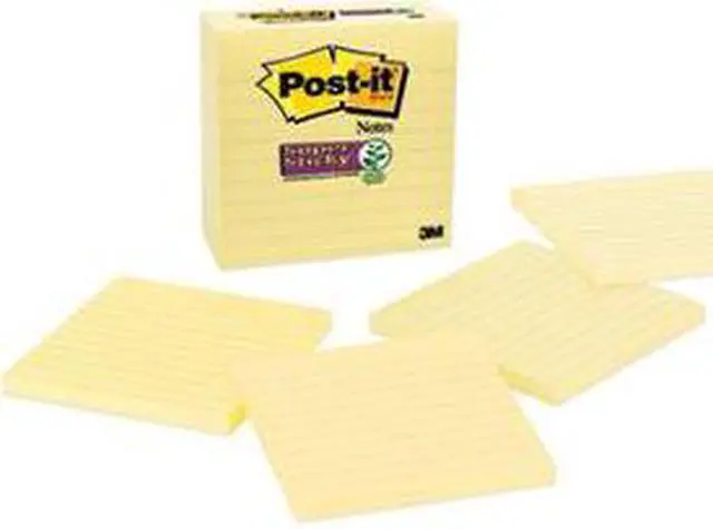 Alt view image 6 of 12 - Post-it Super Sticky Notes 4" x 4" Canary Yellow 4 Pads/Pack (675-4SSCY) 667403