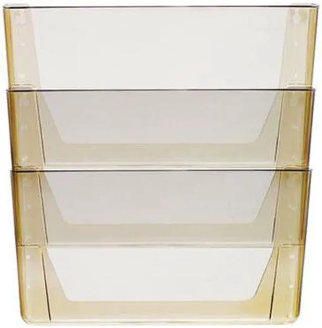 Alt view image 10 of 20 - Storex Wall File, Letter, 13 X 14, Three Pocket, Smoke 70246U06C