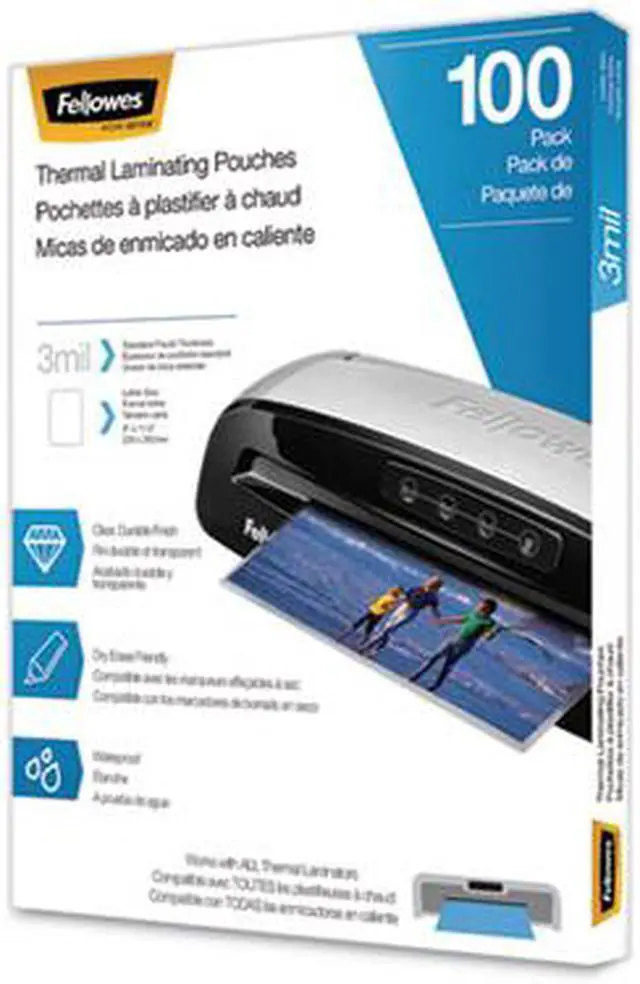 Alt view image 16 of 20 - Fellowes Laminating Pouches Letter Size Hot Pouch 9 x 11.5 3 mil 100 pack 5743301