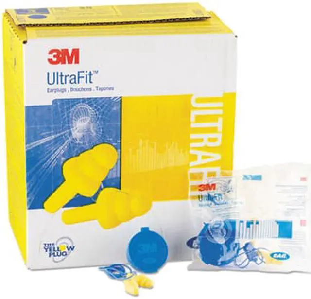 Alt view image 6 of 6 - E·A·R UltraFit Multi-Use Earplugs, Corded, 25NRR, Yellow/Blue, 50 Pairs
