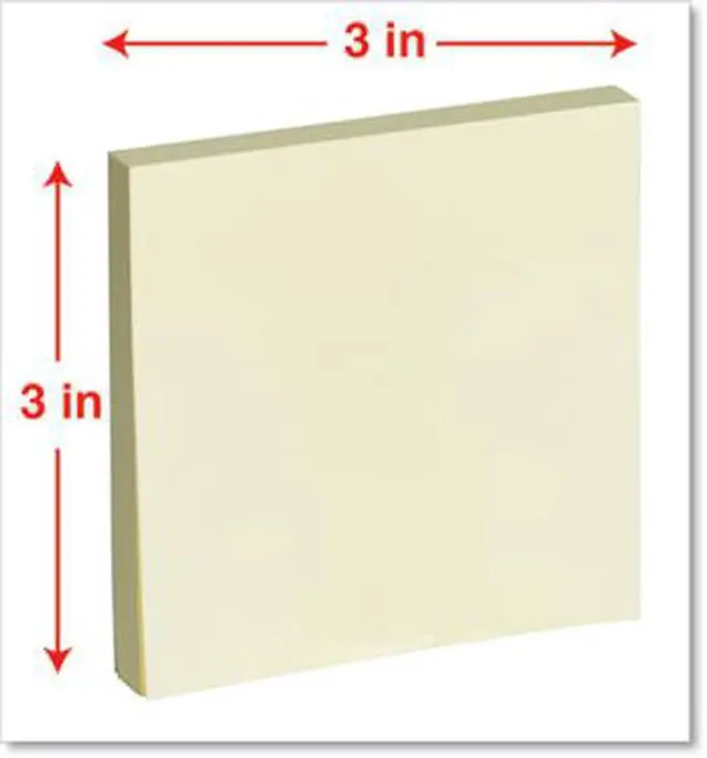 Alt view image 8 of 15 - Universal Self-Stick Note Pads, 3" X 3", Yellow, 90-Sheet, 24/Pack 35693