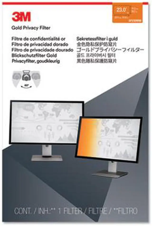 Alt view image 16 of 20 - 3M - OPTICAL SYSTEMS DIVISION GF230W9B GOLD PRIVACY FILTER FOR 23IN WS