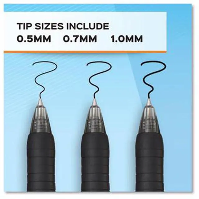 Alt view image 8 of 15 - Paper Mate Retractable Gel Pen Medium 0.7 mm Red Ink 2095463