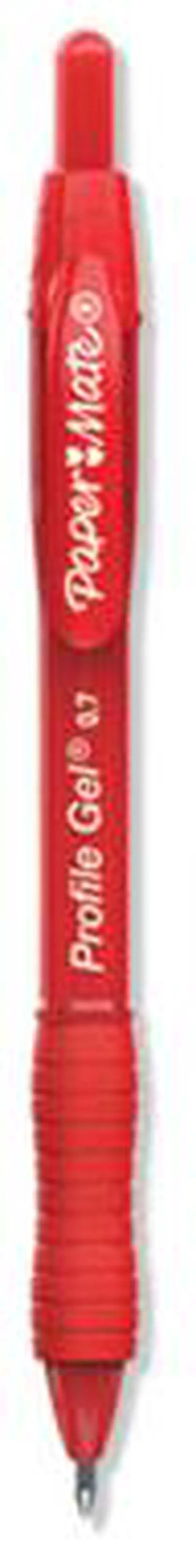 Alt view image 5 of 15 - Paper Mate Retractable Gel Pen Medium 0.7 mm Red Ink 2095463