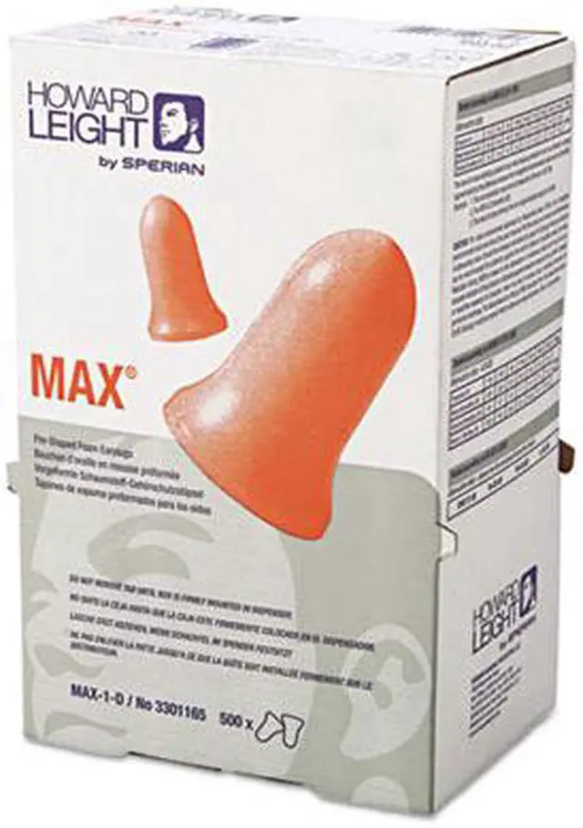 Alt view image 6 of 16 - Howard Leight by Honeywell MAX-1 D Single-Use Earplugs Cordless 33NRR Coral LS 500 Refill HOWMAX1D