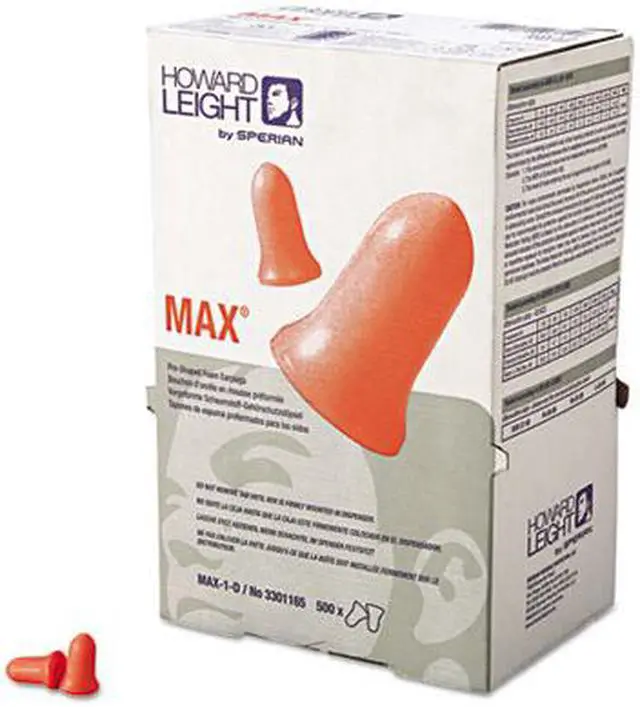 Alt view image 7 of 16 - Howard Leight by Honeywell MAX-1 D Single-Use Earplugs Cordless 33NRR Coral LS 500 Refill HOWMAX1D
