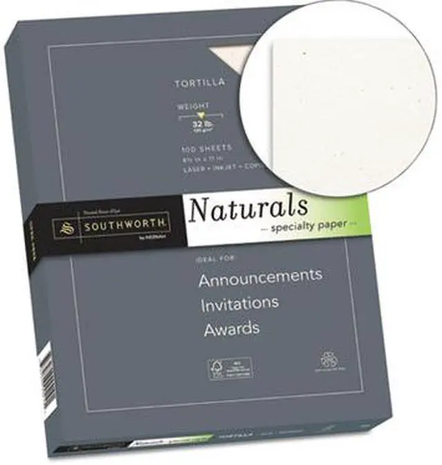 Alt view image 6 of 9 - Southworth 99419 Naturals Paper, Tortilla, 8 1/2 X 11, 32Lb, 100 Sheets