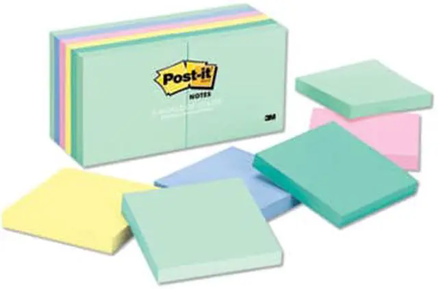 Alt view image 10 of 20 - Post-it Original Pads in Marseille Colors 3 x 3 100-Sheet 12/Pack 654AST