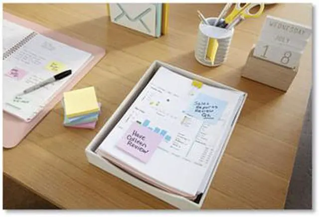 Alt view image 13 of 20 - Post-it Original Pads in Marseille Colors 3 x 3 100-Sheet 12/Pack 654AST