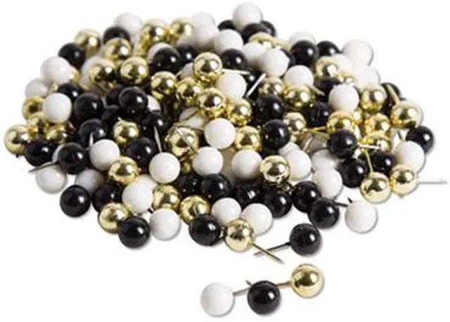 Alt view image 8 of 13 - U Brands Fashion Sphere Push Pins Plastic Assorted 7/16" 200/Pack 3084U06-24