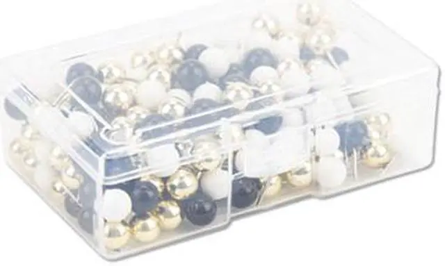 Alt view image 10 of 13 - U Brands Fashion Sphere Push Pins Plastic Assorted 7/16" 200/Pack 3084U06-24