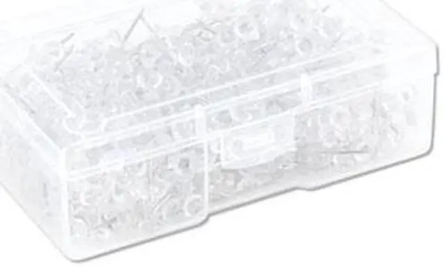 Alt view image 11 of 14 - U Brands Standard Push Pins Plastic Clear Silver Pin 7/16" 200/Pack 3088U06-24