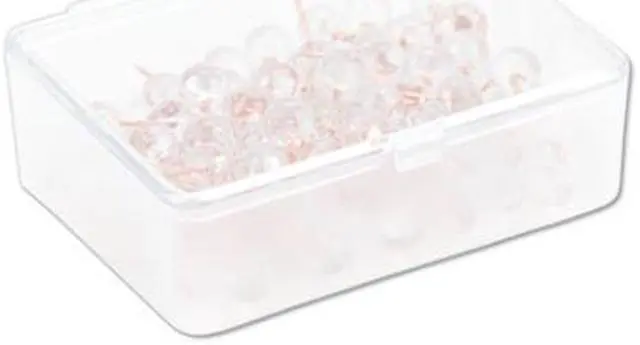 Alt view image 9 of 13 - U Brands Fashion Sphere Push Pins Plastic Clear 7/16" 100/Pack 3089U06-24