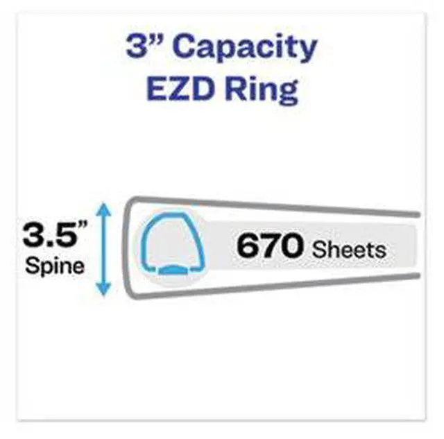 Alt view image 14 of 20 - Avery Heavy-Duty View Binder w/Locking EZD Rings 3" Cap Purple 79810