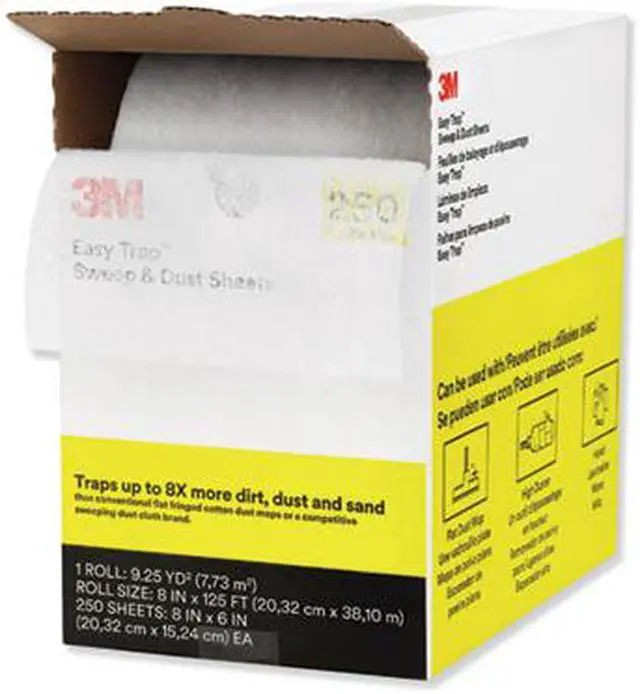 Alt view image 15 of 20 - 3m Easy Trap Duster, 8" X 125 Ft, White, 250 Sheet Roll 55654W