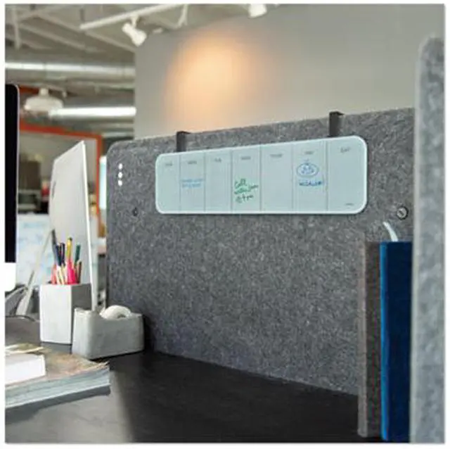 Alt view image 13 of 20 - U Brands Cubicle Glass Dry Erase Undated One Week Calendar Board 20 x 5.5 White