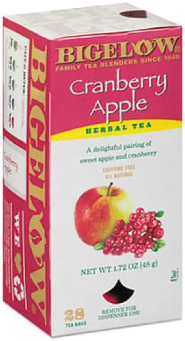 Alt view image 6 of 13 - Bigelow Cranberry Apple Herbal Tea, 28/Box 10400