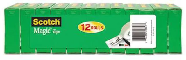 Alt view image 5 of 17 - Scotch Magic Tape Value Pack, 1" Core, 0.75" X 83.33 Ft, Clear, 12/Pack 810K12