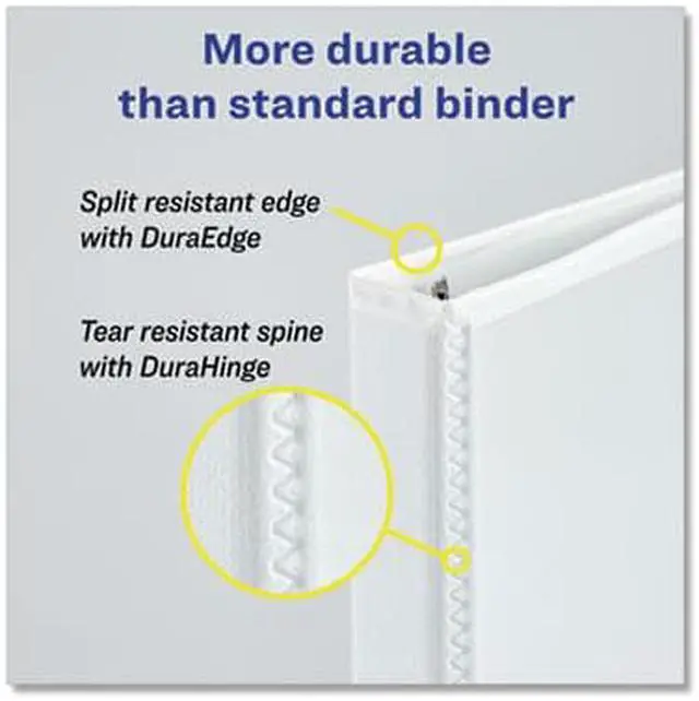 Alt view image 13 of 20 - Avery View Binder Heavy-duty Slant Ring 1/2" Cap Letter-size WE 79767