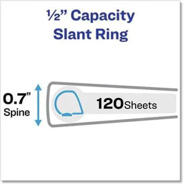 Alt view image 11 of 20 - Avery View Binder Heavy-duty Slant Ring 1/2" Cap Letter-size WE 79767