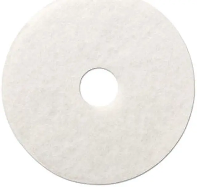 Main image of Polishing Floor Pads, 12" Diameter, White, 5/Carton 4012WHI