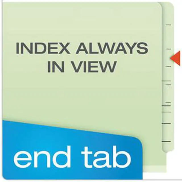 Alt view image 6 of 10 - Pendaflex Pressboard End Tab Classification Folders Letter 2 Dividers/6 Section