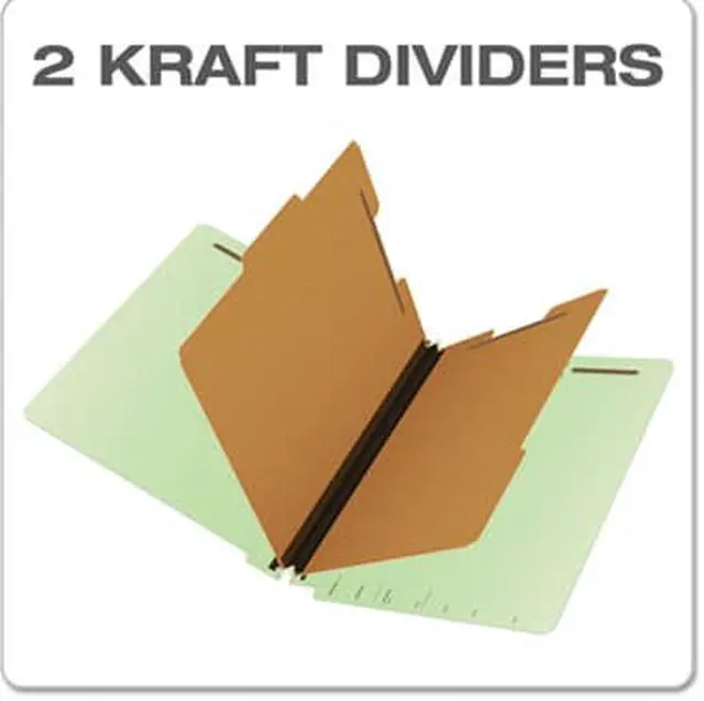 Alt view image 8 of 10 - Pendaflex Pressboard End Tab Classification Folders Letter 2 Dividers/6 Section