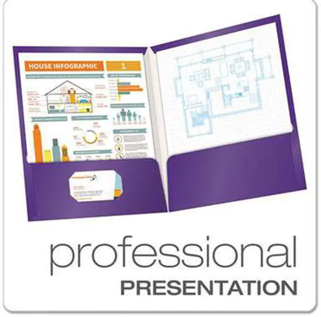 Alt view image 10 of 13 - Oxford High Gloss Laminated Paperboard Folder 100-Sheet Capacity Purple 25/Box