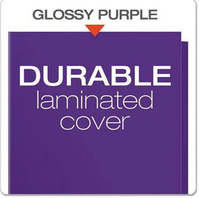 Alt view image 12 of 13 - Oxford High Gloss Laminated Paperboard Folder 100-Sheet Capacity Purple 25/Box