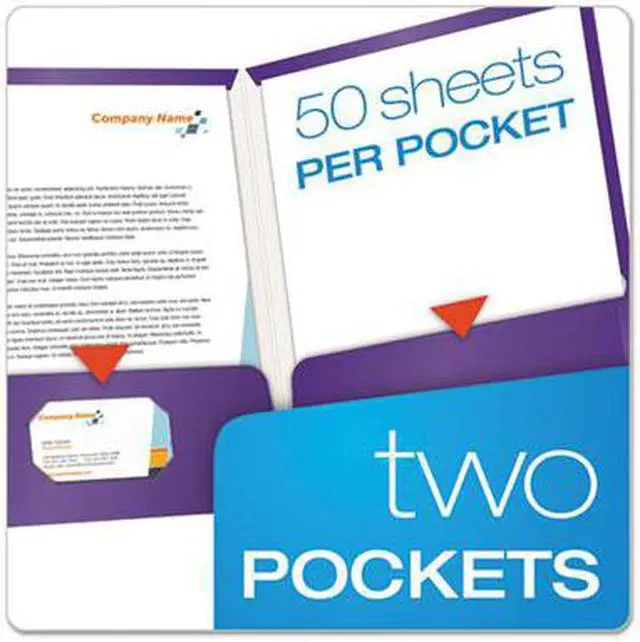 Alt view image 11 of 13 - Oxford High Gloss Laminated Paperboard Folder 100-Sheet Capacity Purple 25/Box